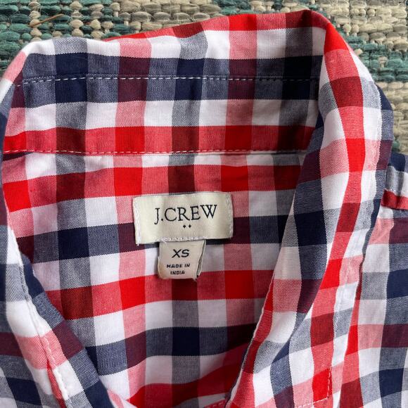 J. Crew Re-imagined Gingham Sleeveless Button-Up Top - Size XS - Picture 4 of 10